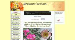 Desktop Screenshot of all-my-favourite-flower-names.com